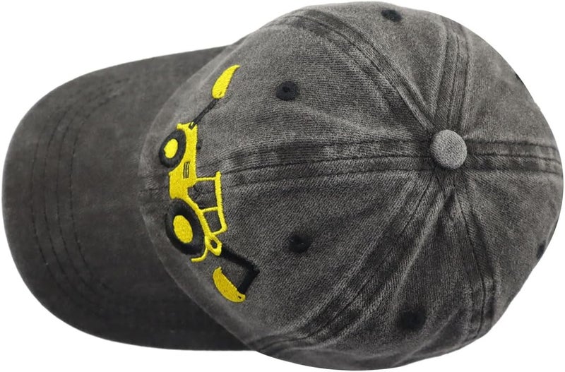 Vxchkerm Construction Site Vehicles Hats, Adjustable Vintage Embroidered Baseball Cap - Image 4